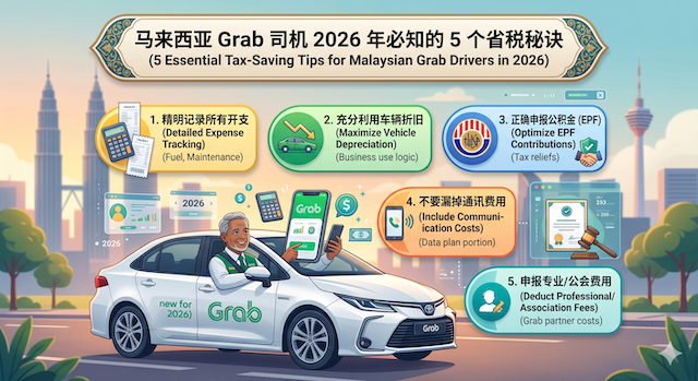 马来西亚 Grab 司机 2026 年必知的 5 个省税秘诀